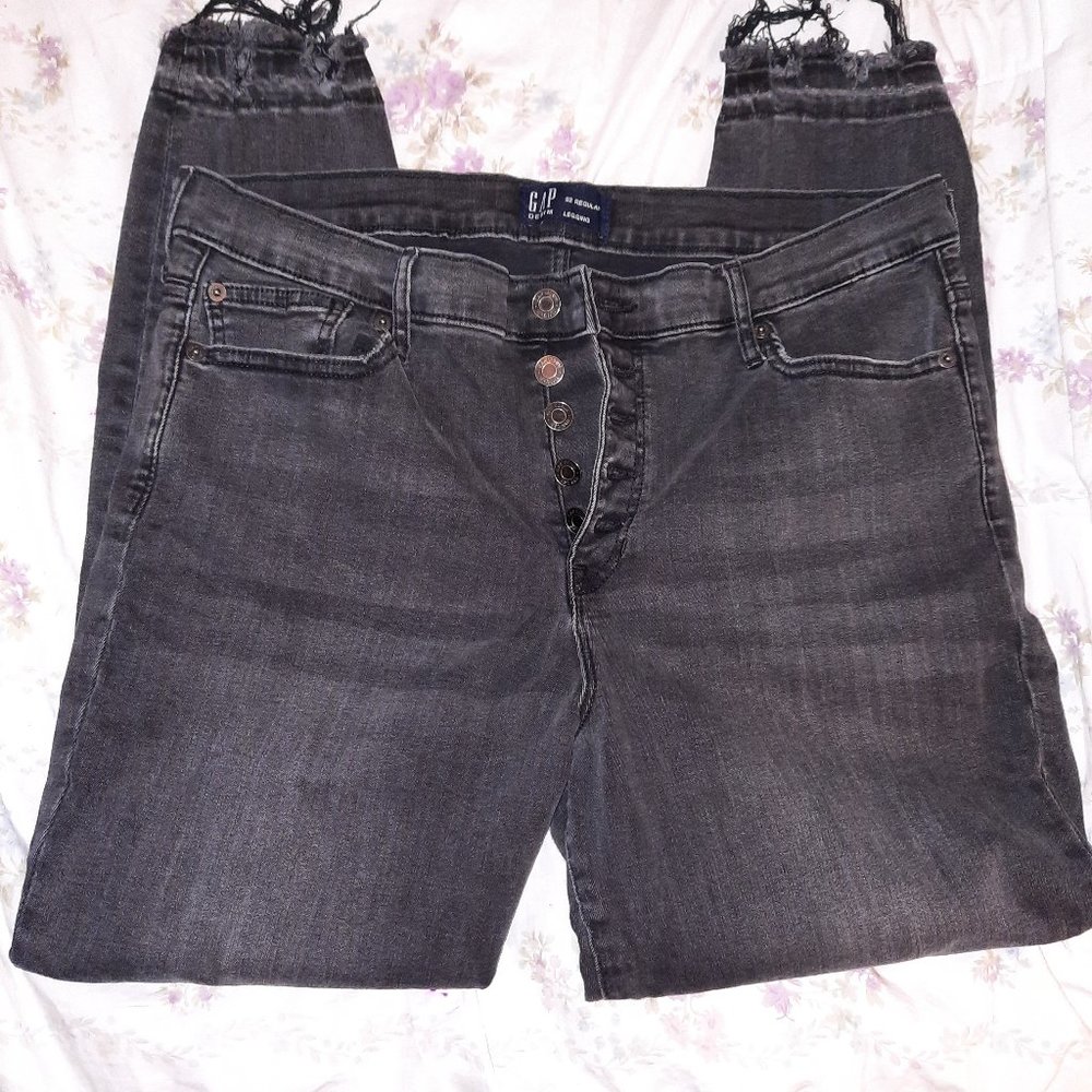 Womens Gap black denim legging size 32